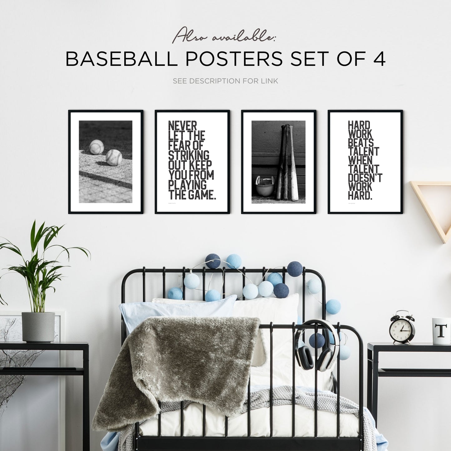 Baseball Inspired Quote DIGITAL Posters Set of 2