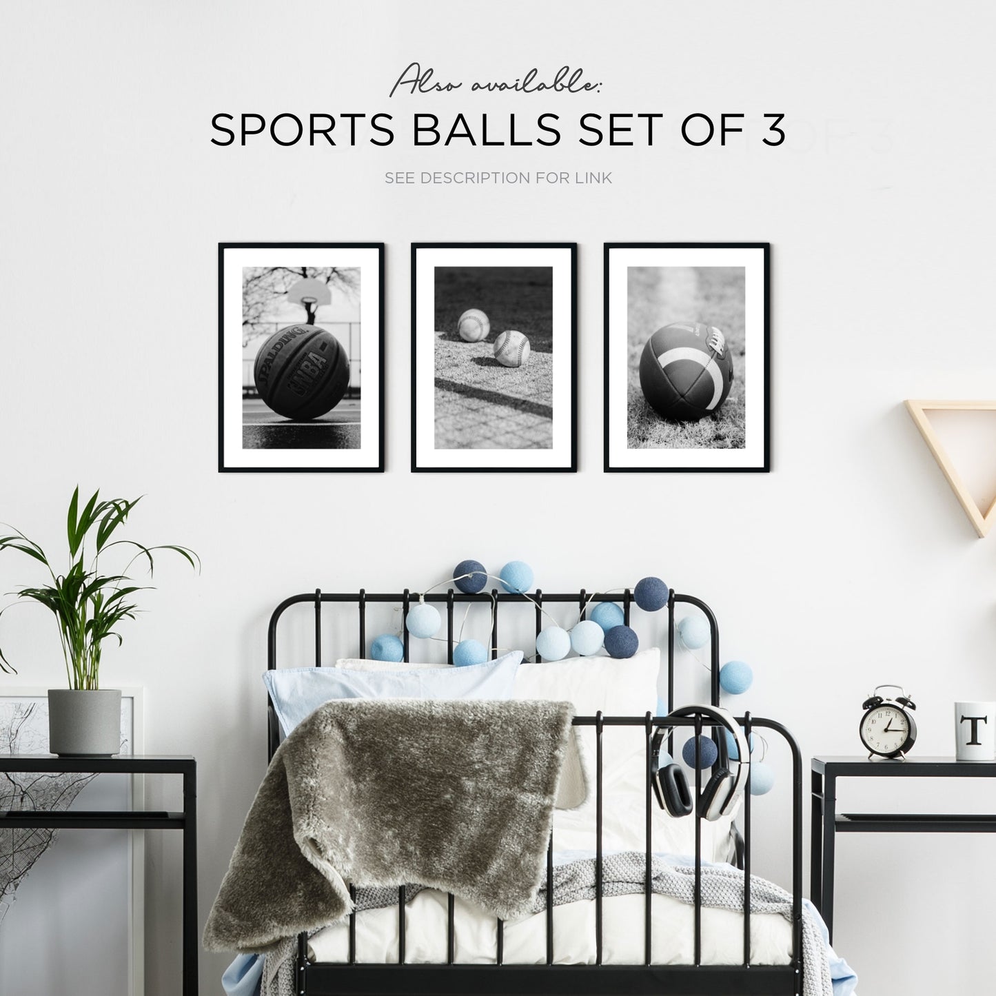 Baseball + Soccer + NFL Football Set of 3 DIGITAL Posters