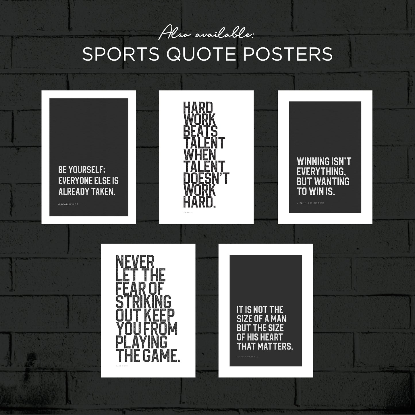 Baseball Inspired Quote DIGITAL Posters Set of 2