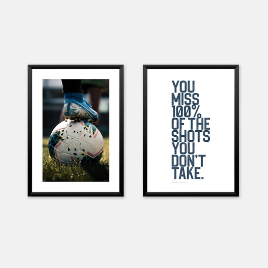 Soccer + Quote Set of 2 in Colour