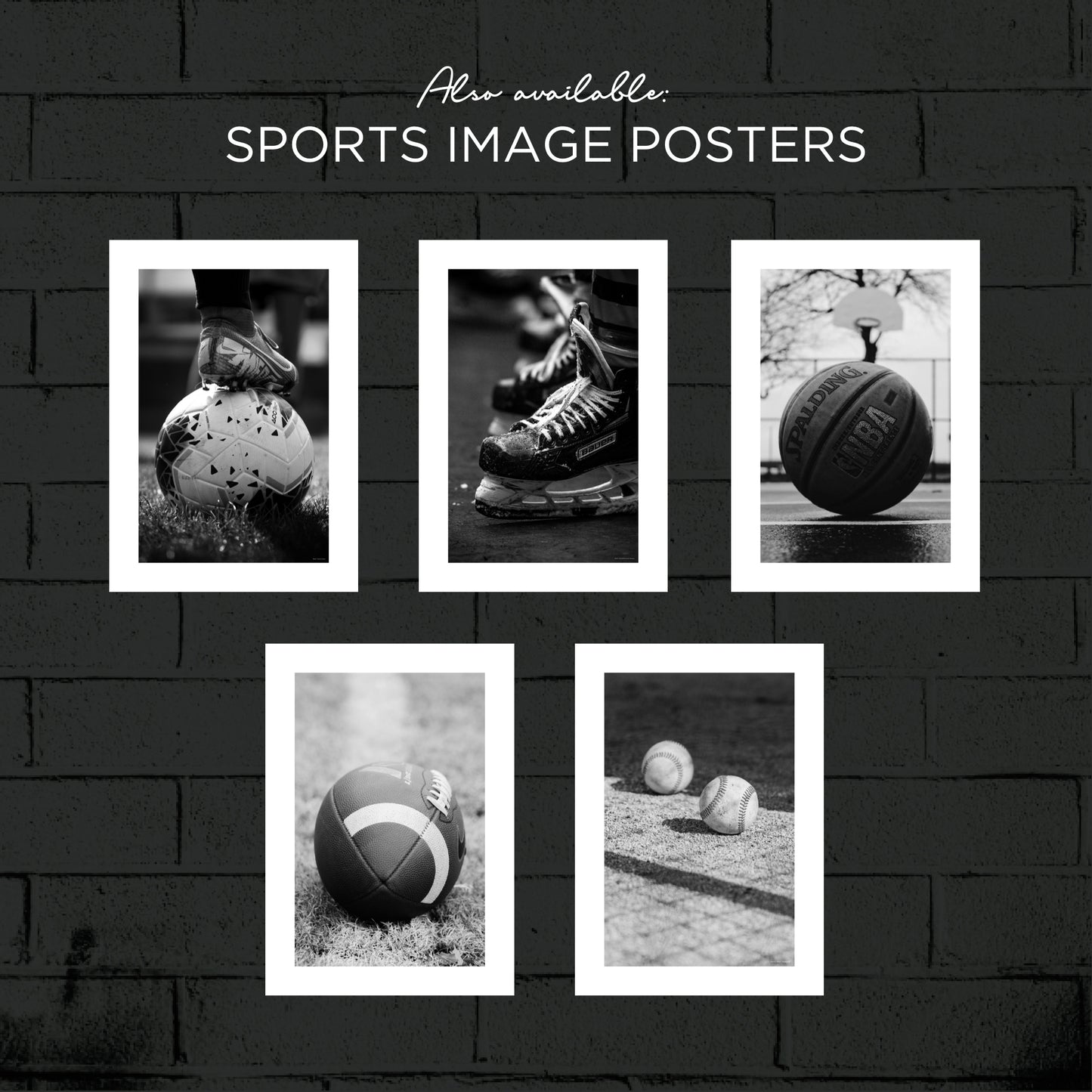 American Football DIGITAL Poster in Black & White