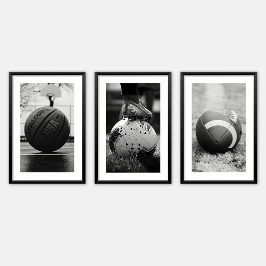 Soccer + Basketball + NFL Football Set of 3 Posters